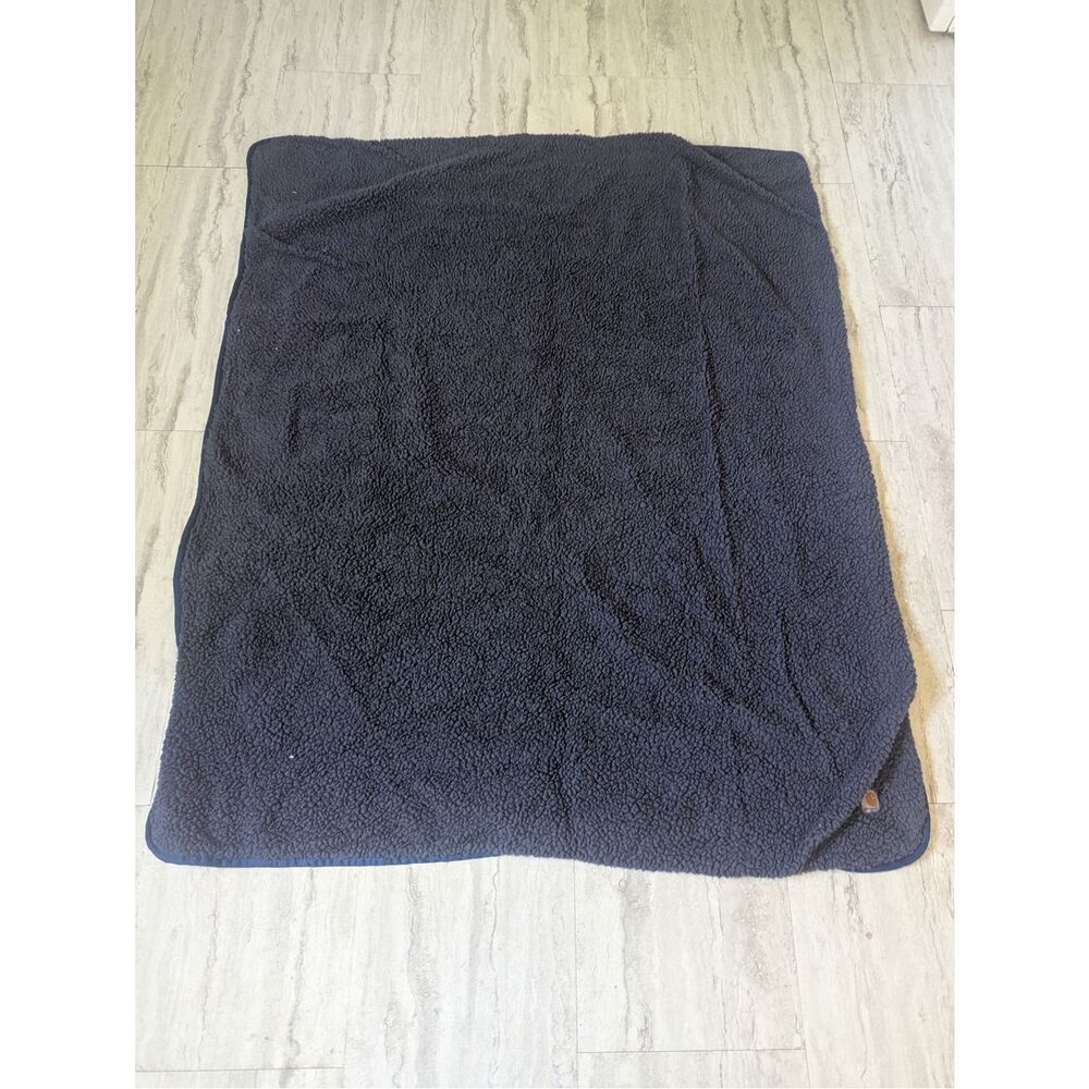 Friends Of Carhartt Blanket 44x54 Blue Travel Roll Up Throw Picnic Sherpa